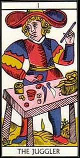 the juggler on tarot card